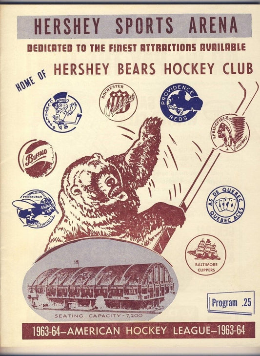 Hershey Bears 11/2 1963 Program vs. Baltimore AHL 128016