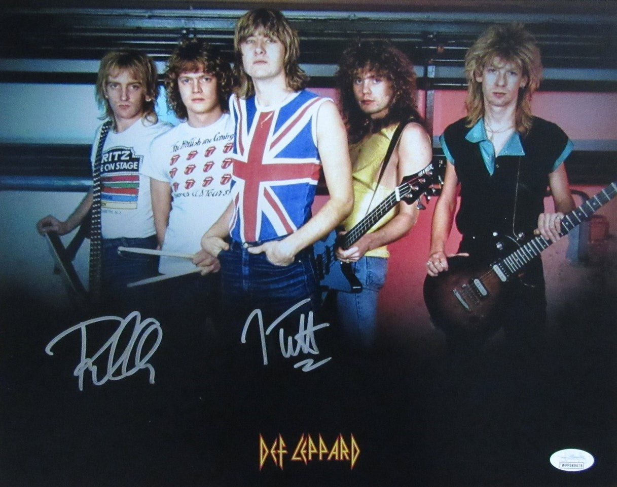 Joe Elliott/Phil Collen Dual-Signed/Auto 11x14 Photo Def Leppard JSA 190166