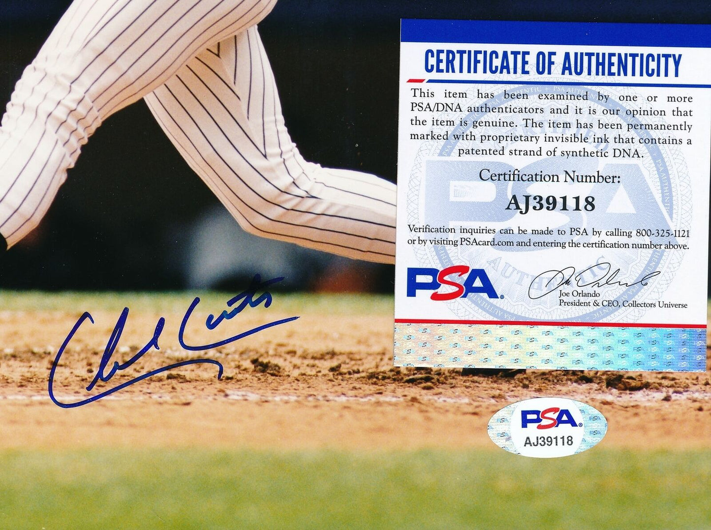 Chad Curtis New York Yankees Signed/Autographed 8x10 Photo PSA/DNA 164357
