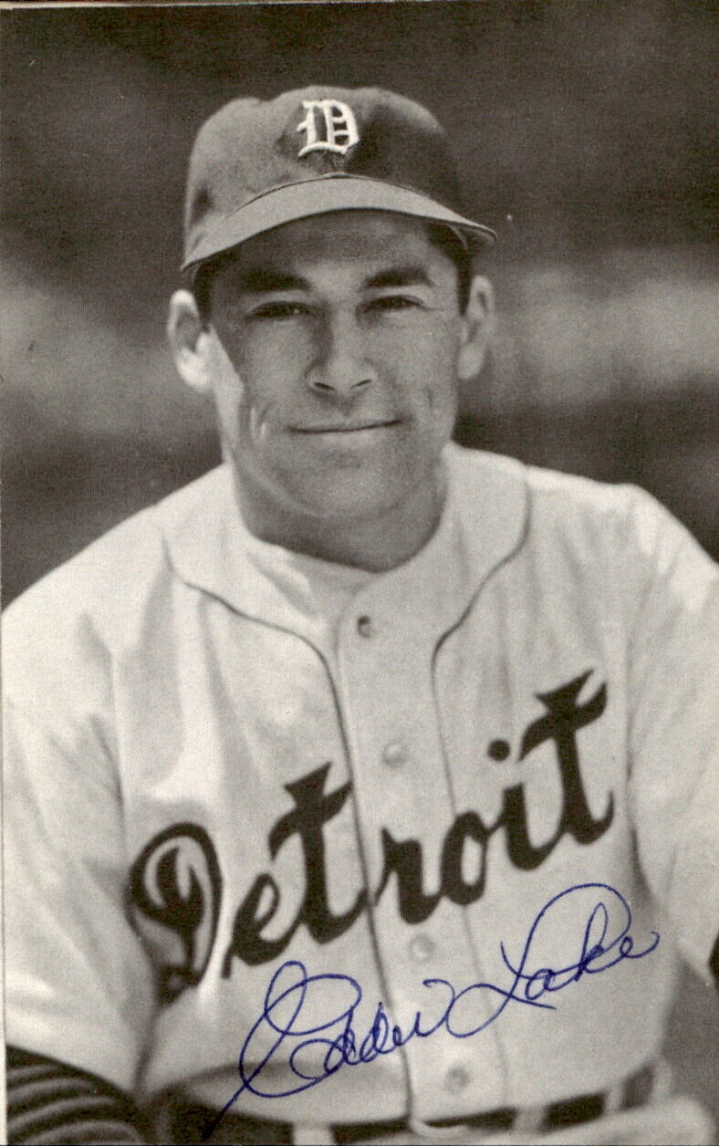 Eddie Lake Tigers d. 1995 Signed/Autographed 3x5  Photo 178535