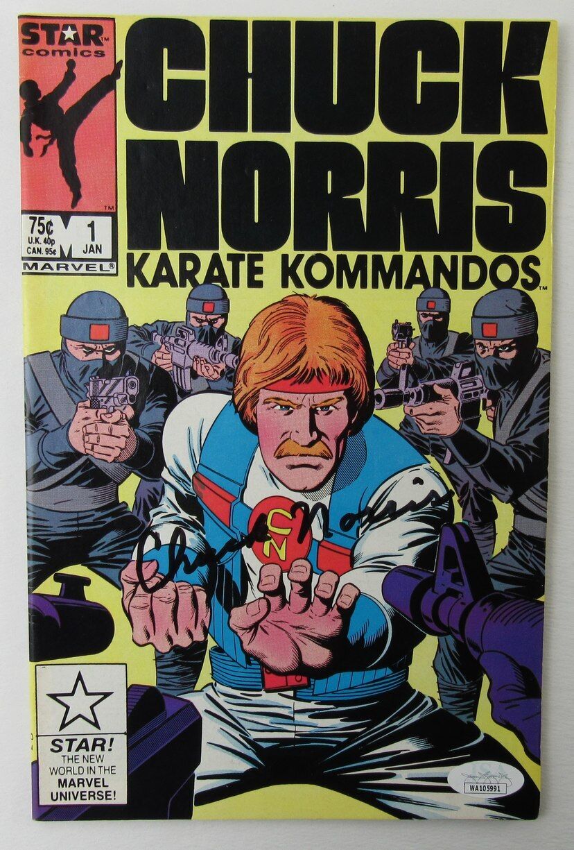 Chuck Norris Autographed Comic Book Jan 1, 1986 "Karate Kommandos" JSA