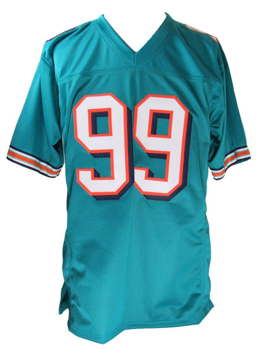 Jason Taylor HOF Signed/Auto Miami Dolphins Custom Football Jersey JSA 166135