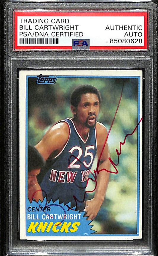 Bill Cartwright Signed 1981 Topps Card #26 New York Knicks PSA/DNA 185743