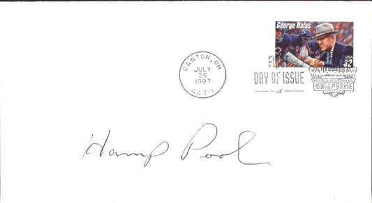 Hamp Pool Signed 1997 FDC First Day Cover George Halas Chicago Bears 151474