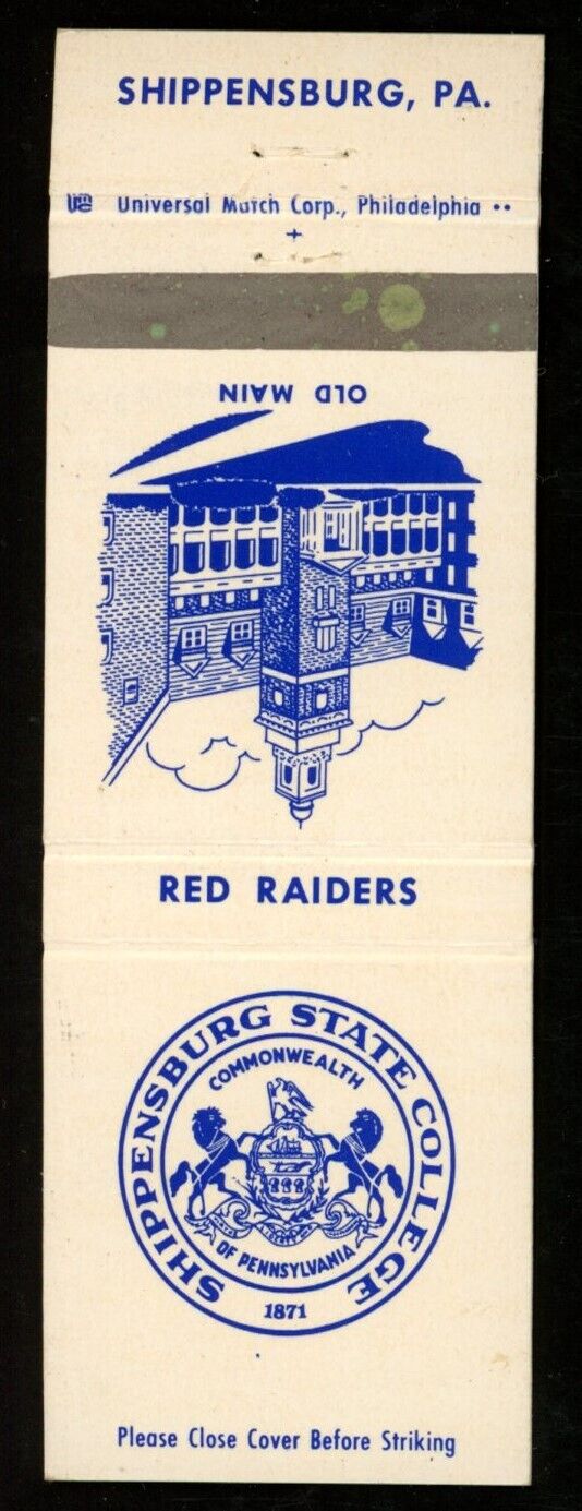 Vintage Shippensburg State College Match Book Shippensburg, PA 176810