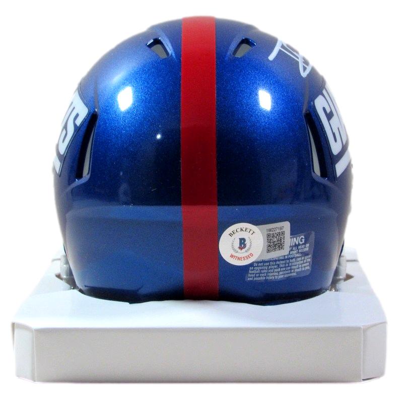 Tommy DeVito Autographed/signed Color Rush Mini Helmet Giants Beckett 184871