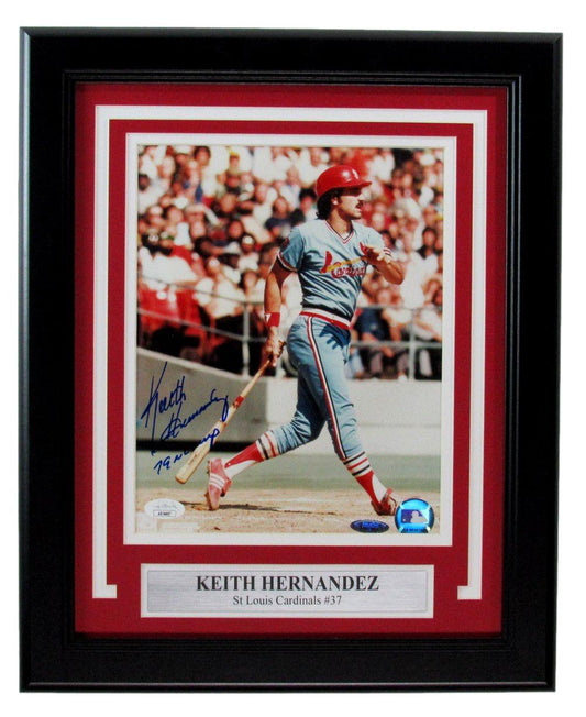 Keith Hernandez Signed/Inscr 8x10 Photo St. Louis Cardinals Framed JSA 187252