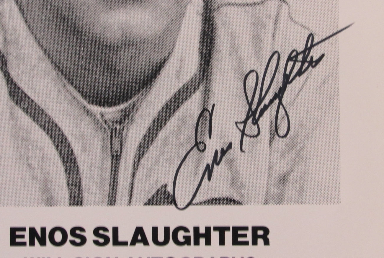 1987 Sports Collectors Show 25x19 Poster Signed by Enos Slaughter HOF 157727
