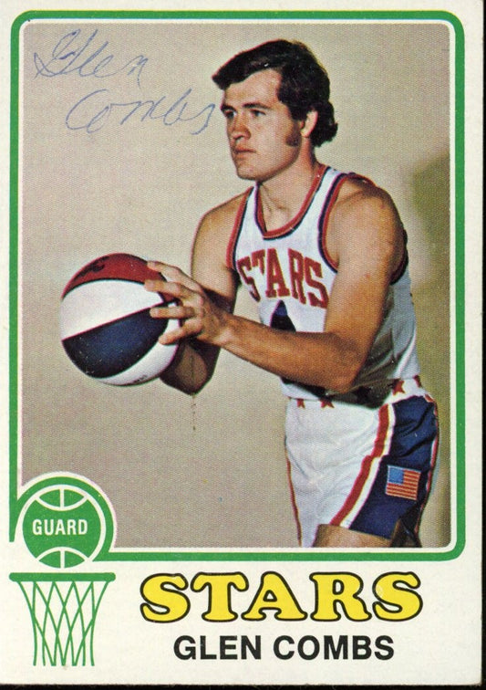 Glen Combs Autographed 1973-74 TOPPS Basketball Card #209 Utah Stars 182919