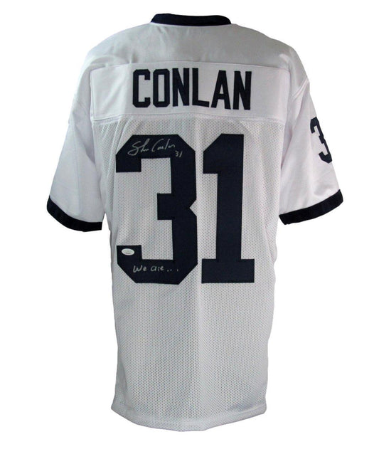 Shane Conlan Autographed/Inscribed White Custom Football Jersey Penn State JSA