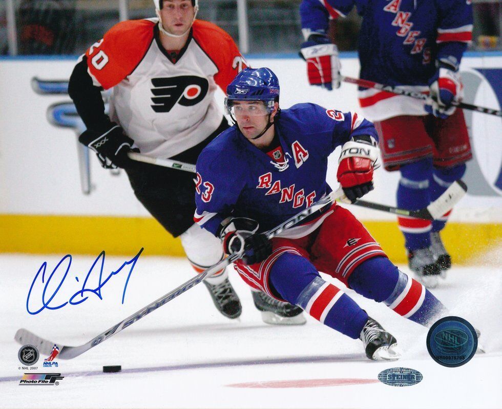 Chris Drury New York Rangers Signed 8x10 Color Photo Steiner 140315