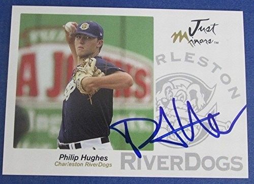 Phil Hughes Yankees Twins Signed/Autographed 2005 Just Minors Baseball Card #28