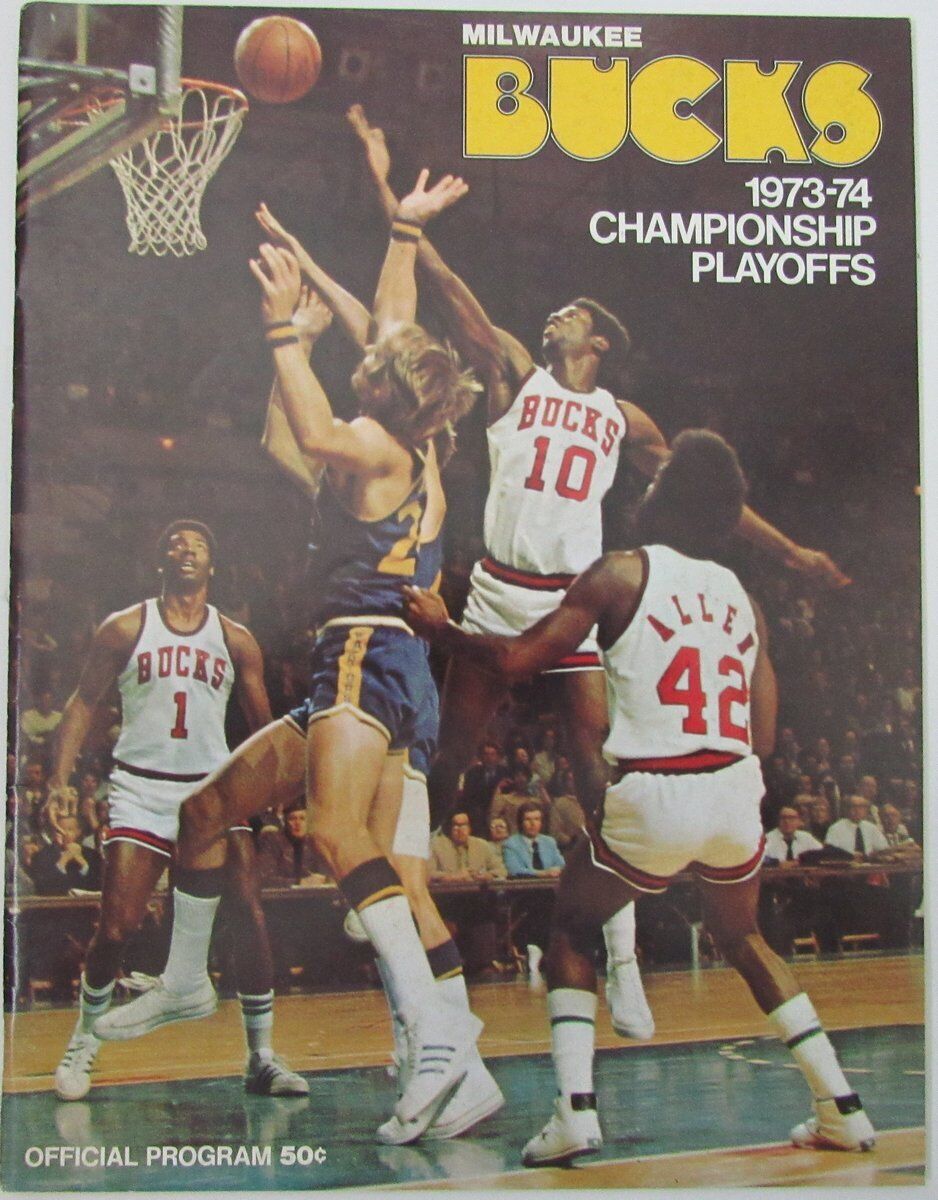 1973-74 Milwaukee Bucks vs. Boston Celtics Game 2 Playoff Program 159953