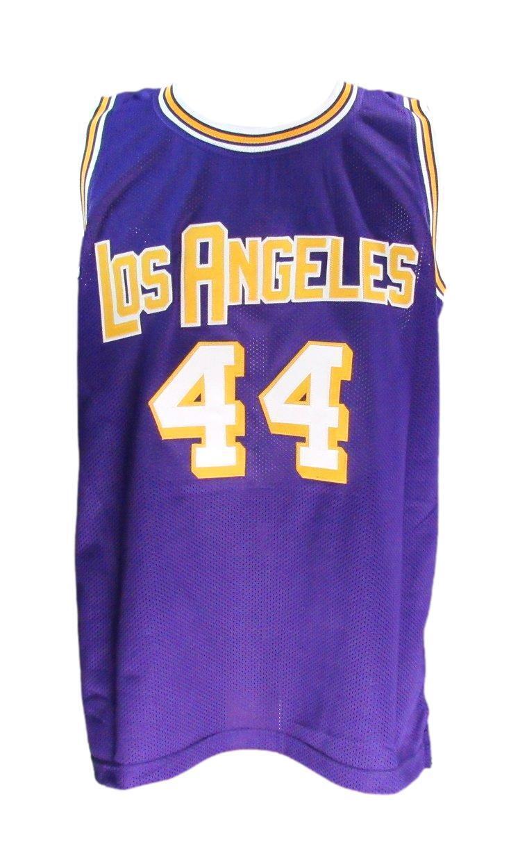 Jerry West HOF Autographed Purple Custom Basketball Jersey Lakers JSA 181838