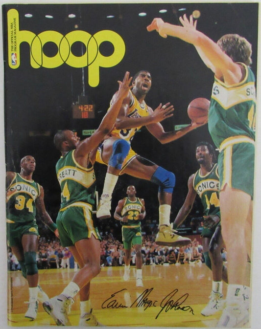 1989 hoop Boston Celtics vs. Los Angeles Lakers Basketball Game Program 176324