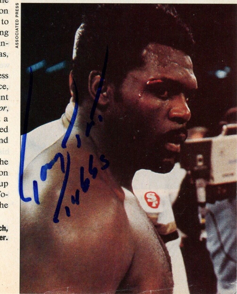 Tony Tubbs Autographed/Inscribed Magazine Photo Boxing Champ 177613