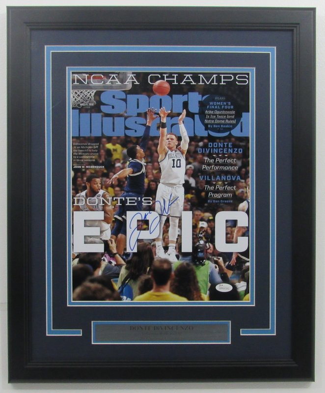 Donte Divincenzo Villanova Champs SI Signed 11x14 Framed Photo JSA 137121