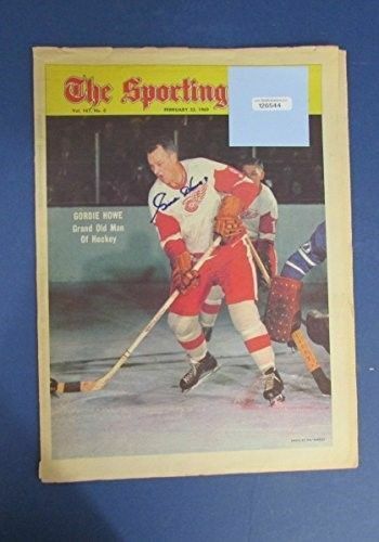 Gordie Howe Detroit Red Wings Signed Feb. 22, 1969 Sporting News 126544