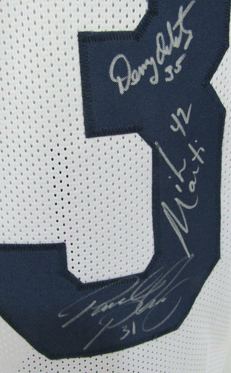 10 LEGENDS Signed/Auto Penn State/PSU "Linebacker U" Jersey Wht MINT JSA 135582