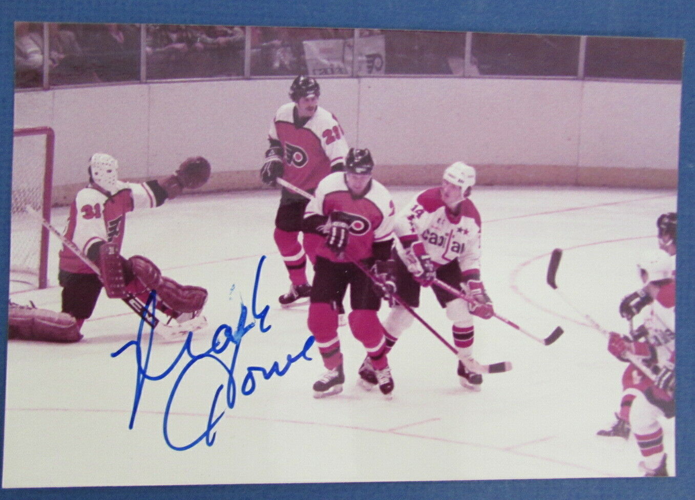 Mark Howe Philadelphia Flyers Signed 4x6 Color Photo 125350