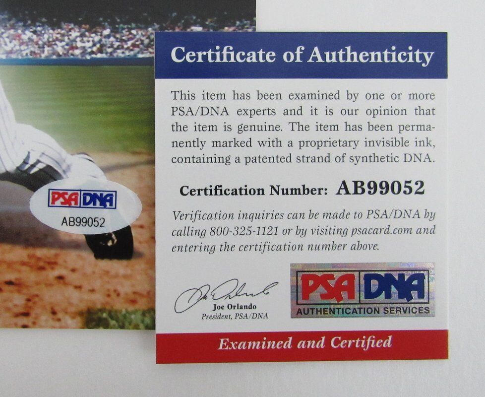 Johnny Damon Yankees Signed/Autographed 11x14 Color Photo PSA/DNA 139985