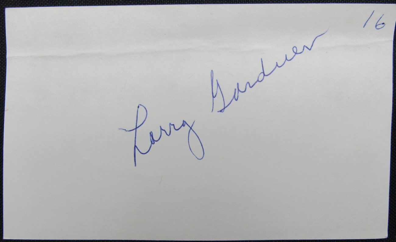 Larry Gardner 1908-1917 Boston Red Sox d.1976 Signed 3x5 Index Card
