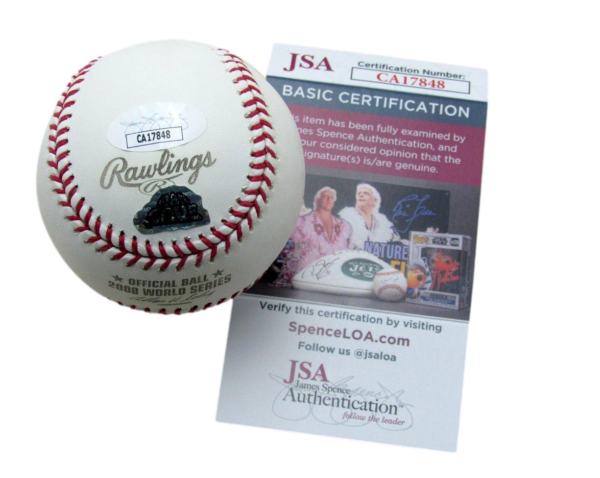 Carlos Ruiz Signed/Autographed 2008 World Series Baseball Phillies JSA 192205