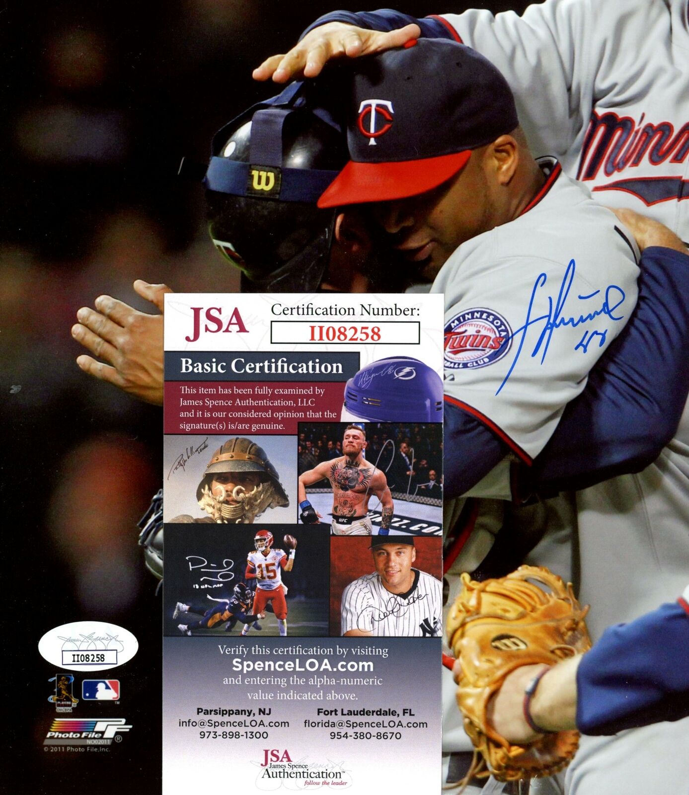 Francisco Liriano No Hitter Twins Signed/Autographed 8x10 Photo JSA 153818