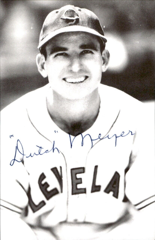 Ditch Meyer Indians d. 2003 Signed/Autographed 3x5  Photo 178634