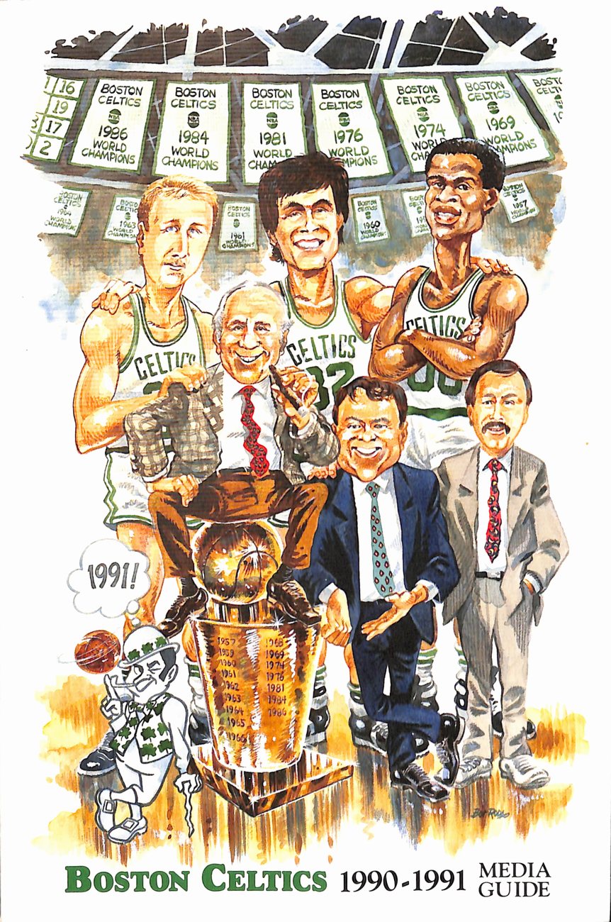 1990-91 Boston Celtics Media Guide Bird, McHale, Parrish, Auerbach 182068