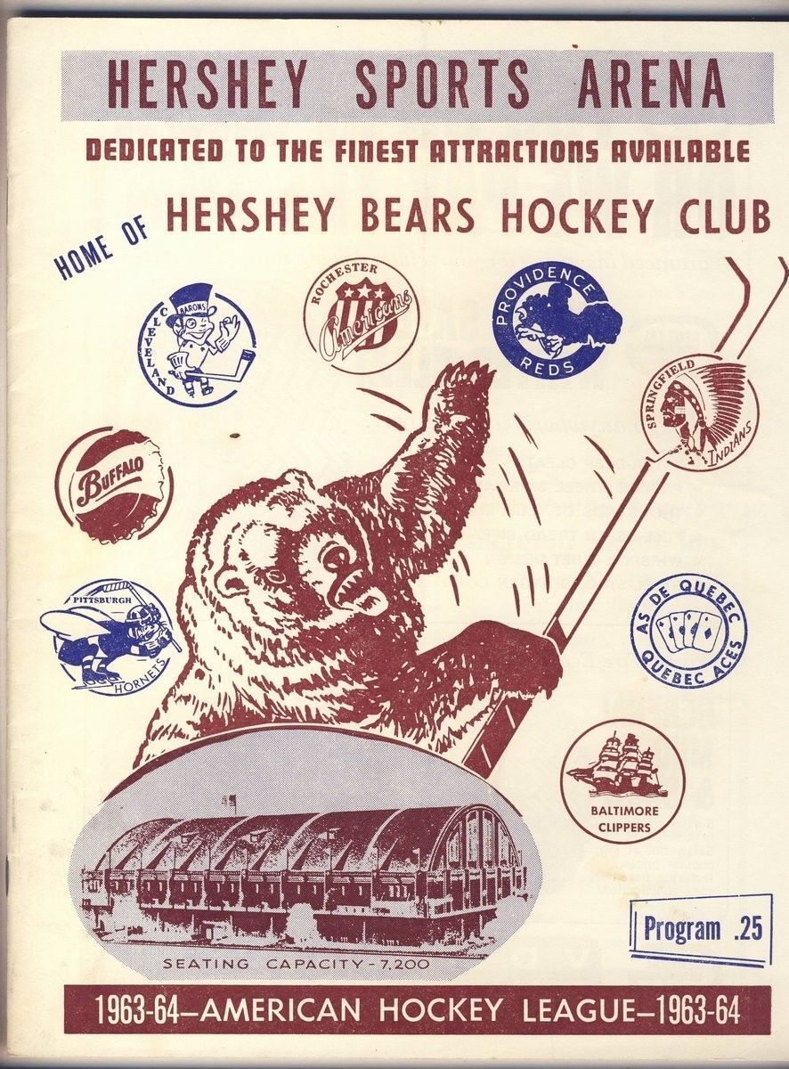 Hershey Bears 10/12 1963 Program vs. Cleveland AHL 128021