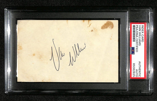 Van Williams Signed 3x5 Index Card "Green Hornet" PSA/DNA 184310