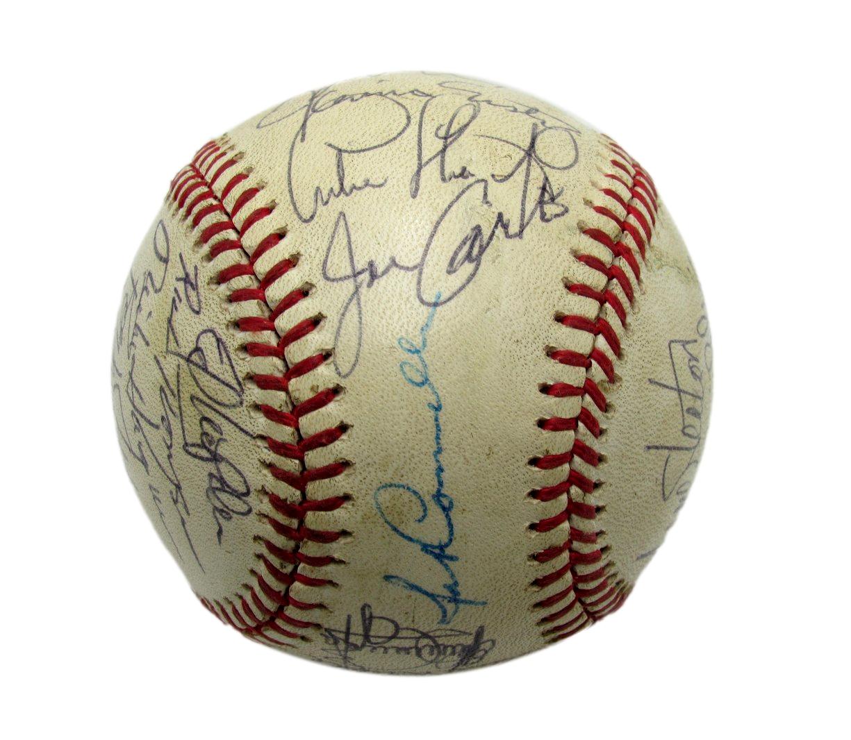 1985 Cleveland Indians Team Autographed by 24 Jacoby Butler OAL Baseball 182803