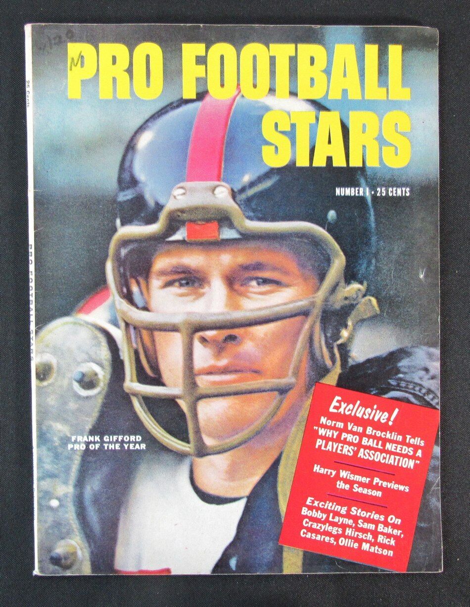 1957 Pro Football Stars Magazine Frank Gifford