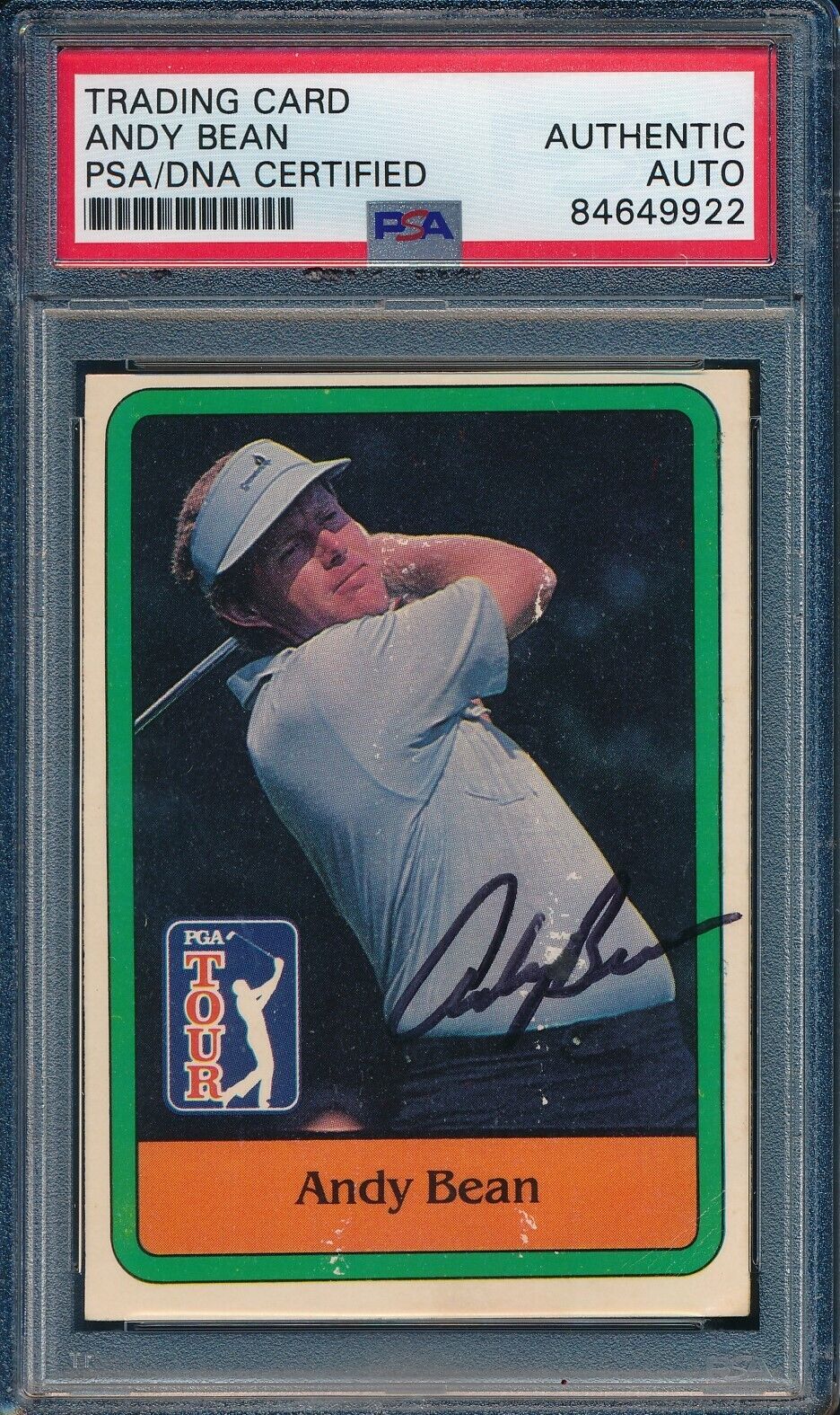 1981 DONRUSS PGA Andy Bean #4 Authentic Card Signed PSA/DNA 176039