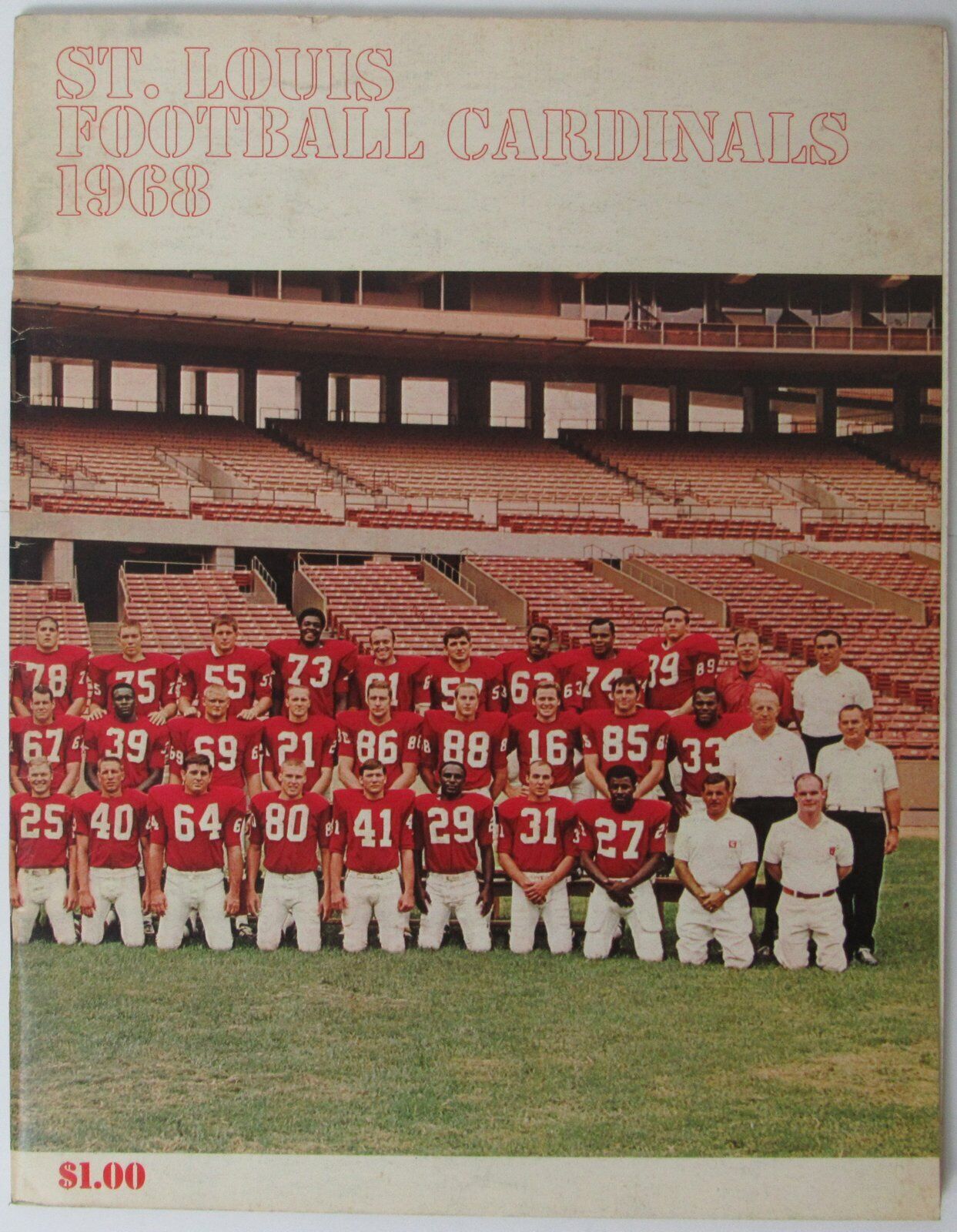 1968 St. Louis Cardinals NFL Football Yearbook 145526