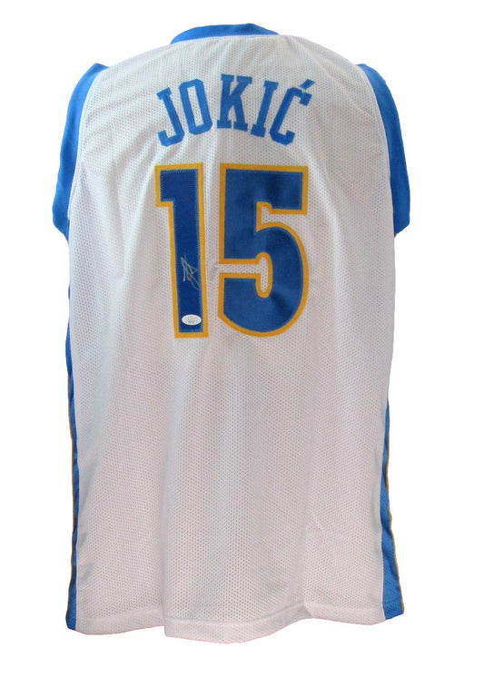 Nikola Jokic Autographed Denver Nuggets Custom Jersey JSA 186828