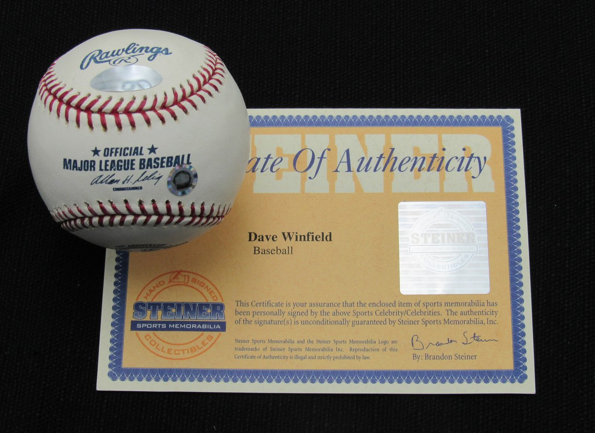 Dave Winfield Signed/Auto Yankees 100th OML Baseball STEINER Inscr 187125