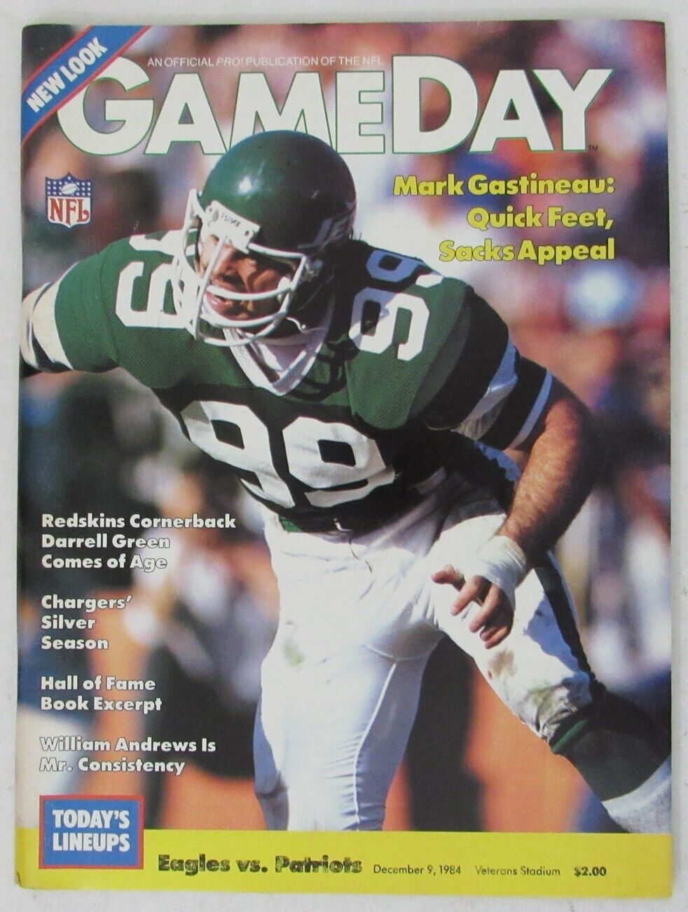 December 9, 1984 Eagles vs. New England Patriots NFL GameDay Program