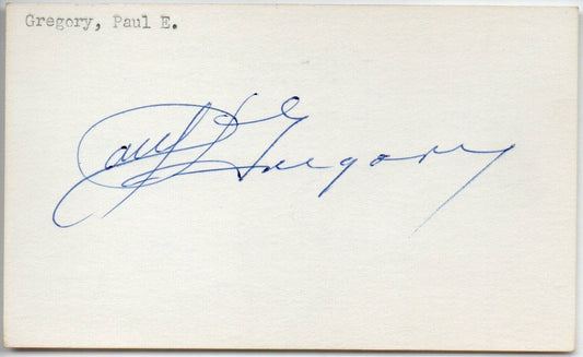 Paul Gregory (d.1999) Chicago White Sox '32-'33 Signed 3x5 Index Card 145590