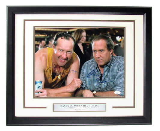 Chevy Chase/Randy Quaid Dual-Autographed 11x14 Photo "Vegas" Framed JSA