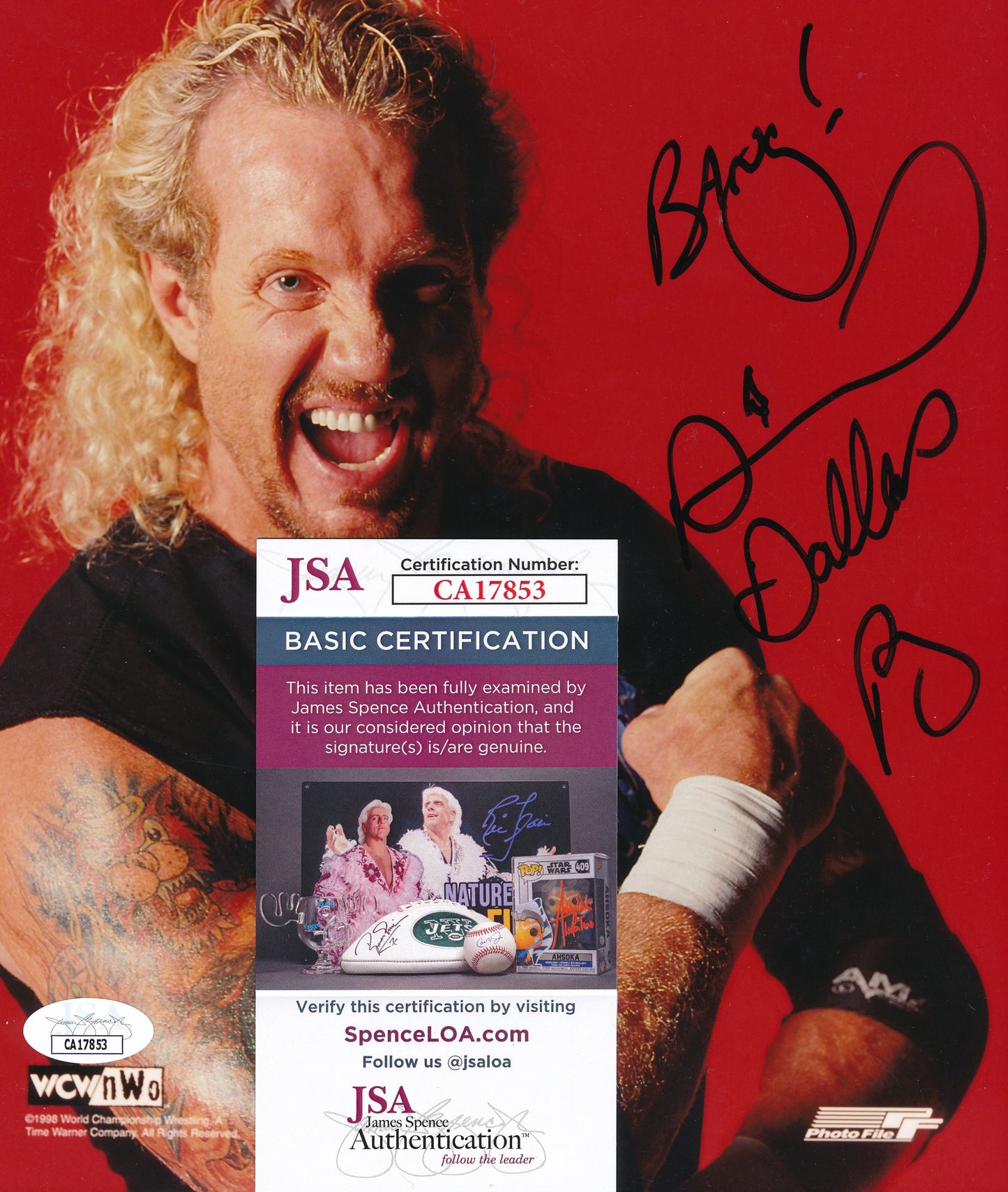 Diamond Dallas Page Signed/Inscribed "Bang!" 8x10 Photo Wrestler JSA 192956