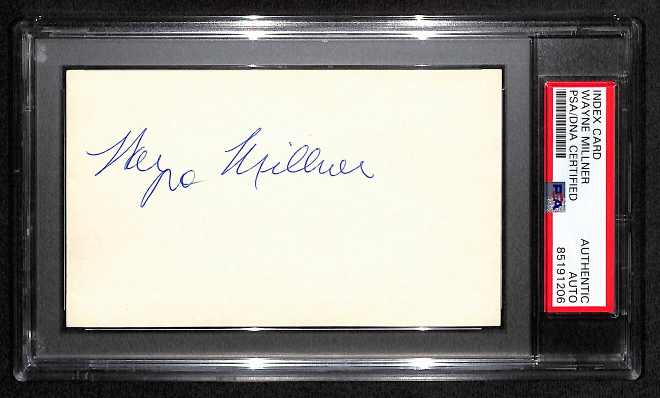 Wayne Millner HOF Signed/Auto 3x5 Index Card Redskins PSA/DNA 187440