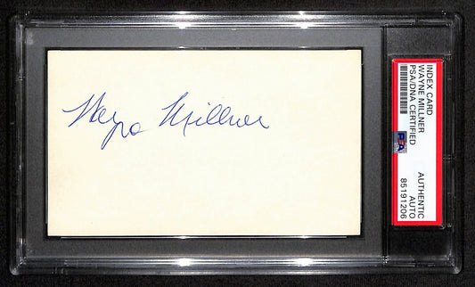 Wayne Millner HOF Signed/Auto 3x5 Index Card Redskins PSA/DNA 187440