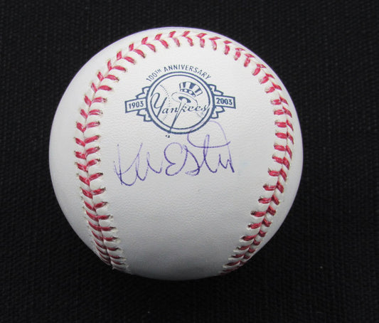 Kevin Elster Signed/Auto Yankees 100th OML Baseball JSA 186657